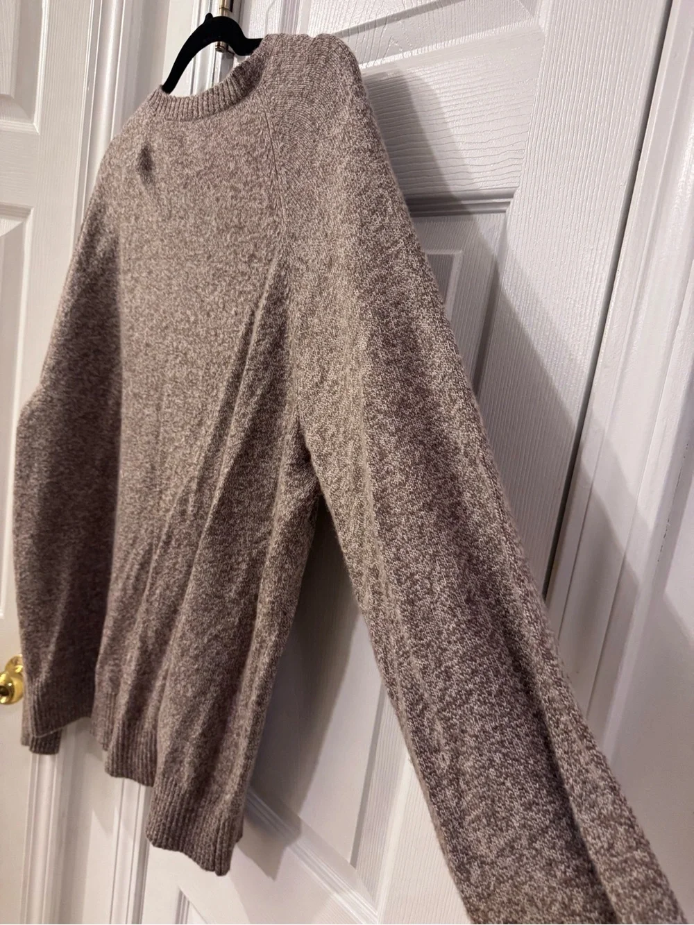 J.Crew Men’s Brown Heathered Knit Crewneck Sweater – Size XL